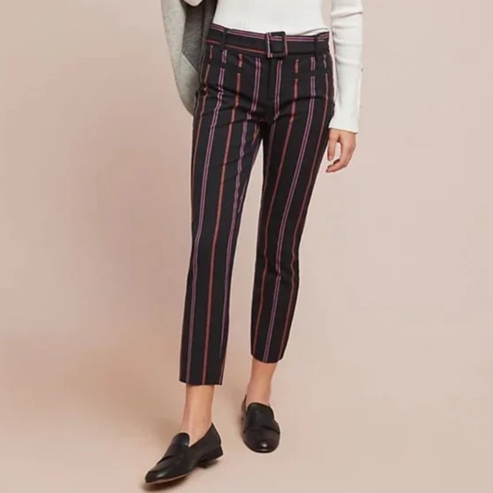 Anthropologie The Essential Slim Stripped Pant